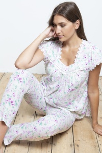 Marla 100% Cotton Linen Blend SlipOn Pyjama Set